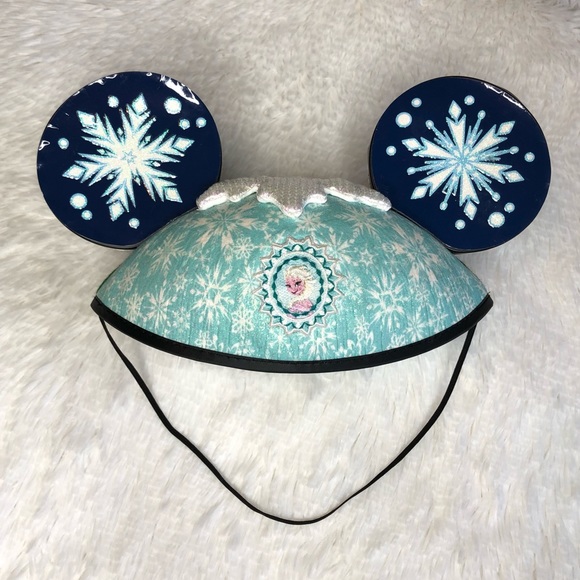 Disney World Parks Bundle Frozen Elsa Mickey Mouse Ears Pom Beanie Hat Tank Top - Picture 9 of 11